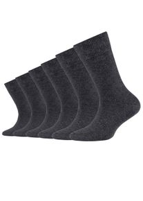 Camano Sokken CA-Soft met comfortband en gepolsterde teen-/hielzone (6 paar) kinderen sokken maat 39-42 grijs