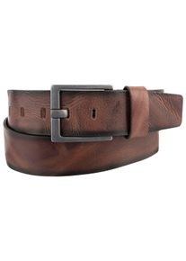 Bernd Götz BERND GÖTZ Leren riem met airbrushrand heren riemen maat 105 bruin