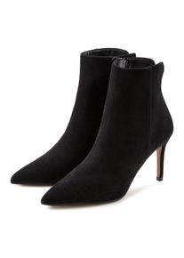 Lascana Highheel-laarsjes in spitse vorm & naaldhak, ritslaars vegan dames elegante laarsjes maat 35 zwart