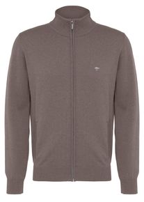 Fynch-Hatton Vest met ritssluiting en logo-geborduurde details heren gebreide vesten maat S (46/48) beige