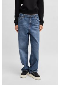 HUGO Blue 5-pocket jeans Leni Relaxed fit met lage taille dames jeans maat 28 blauw