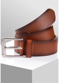 Tom Tailor Leren riem TTCALVINPLUS 4 cm brede herenriem, casual en jeanslook heren riemen maat 85 bruin