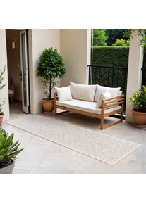 Hanse Home Outdoorkleed Rosel omkeerbaar tapijt Binnen en buiten, platweefsel, weerbestendig, onderhoudsvriendelijk, robuust buitenkleden wit