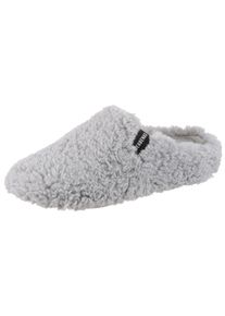 VERBENAS Pantoffels York Damara Huis-slipper, clog, slof, pantoffel in knuffelige look dames pantoffels maat 40 grijs