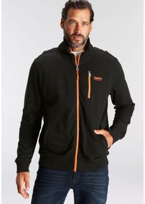 MAN'S WORLD Man's World Sweatvest met contrastkleurige ritssluiting unisex sweatvesten maat 4XL (68/70) zwart