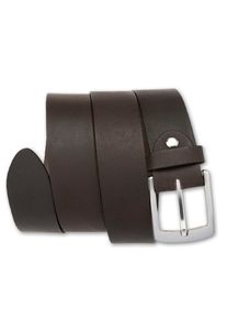 Bernd Götz BERND GÖTZ Leren riem met zilverkleurige gesp heren riemen maat 105 bruin