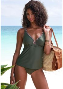 Lascana Beugeltankinitop Adelin met gedessineerde inzet dames tankini's met beugel maat E groen