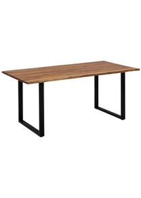 Home Affaire Tafel met hout Jenny I Massief hout, dikte van het tafelblad 26 mm, in verschillende afmetingen rechthoekige tafels bruin