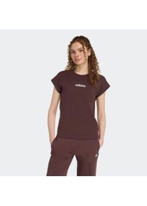 adidas Sportswear T-shirt W LIN SJ T Basic T-shirt van zacht materiaal dames tops maat XS bruin