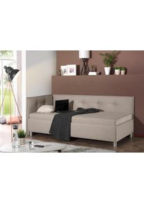 Maintal Bed met zij- en achterdeel beige, slaapbanken, Breedte ligoppervlak: 90 cm, Lengte ligoppervlak: 200 cm