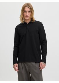 Jack & Jones Jack & Jones Poloshirt met lange mouwen JJEAUSTIN POLO LS NOOS heren lange mouwen maat L zwart