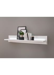 Inosign Wandrek Long Island in moderne trendkleur, inclusief verlichting wandplanken wit