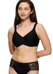 Triumph Minimizer-bh Modern Soft+Cotton maakt de borst optisch kleiner met een cupmaat dames minimizer bh's maat F zwart