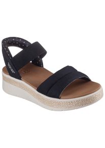 Skechers Sandalen BOBS SUN RAY , wig sandaal, sandalette, plateausandaal met plush foam dames sportieve sandalen maat 39 zwart