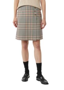 comma, Comma Wikkelrok met ruitmotief dames wikkelrokken maat 36 bruin