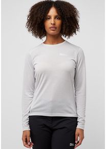 Jack Wolfskin Shirt met lange mouwen VONNAN LS T W meisjes shirts maat L (42/44) grijs