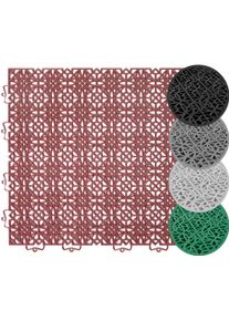 ANDIAMO Kunststof tegels Terras tegels Terra Sol, Made in Swiss Outdoor kliktegels, 38x38 cm, set met 1 m², 2 m², 5 m², uv-bestendig (set) tuin &