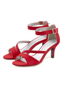 Lascana Sandaaltjes Zomerschoen High heel sandaal, bandjessandaal, zomerschoen met bandjes VEGAN dames sandaaltjes maat 36 rood