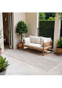 Hanse Home Outdoorkleed Liora omkeerbaar tapijt Loper, binnen en buiten, platweefsel, weerbestendig, onderhoudsvriendelijk, robuust buitenkleden wit