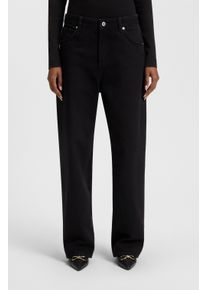 HUGO Blue 5-pocket jeans Leni Loose Fit Baggy Jeans Wijde Pijp Lage tot Midden Taille dames jeans maat 28 zwart