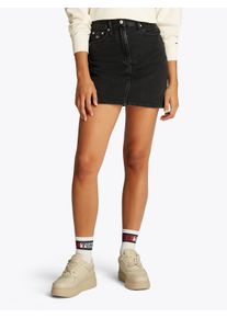 Tommy Jeans rok MOM SKIRT BI8080 in zwarte was, in mini-lengte dames spijkerrokken maat 29 zwart