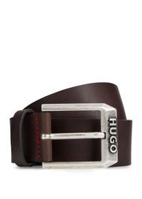 Hugo Leren riem Gelio Sz40 Met merkembleem van Hugo heren riemen maat 115 bruin