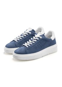 ELBSAND Sneakers Veterschoen, vrijetijdsschoen van leer met modieuze plateaus zool dames schoenen maat 36 blauw