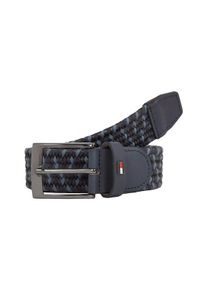 Tommy Hilfiger Leren riem Adan New Elastic 3.5cm heren riemen maat 80 blauw