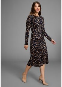 HECHTER PARIS Jerseyjurk met een moderne print dames jerseyjurken maat 38 blauw