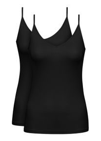 Mey Hemd Pure Sense zonder opstaande zijnaad (2 stuks, Set van 2) dames armloze tops maat L (XL) zwart