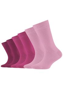 Camano Sokken CA-Soft met comfortband en gepolsterde teen-/hielzone (6 paar) kinderen sokken maat 35-38 roze