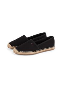 Tommy Hilfiger Espadrilles FLAG CANVAS ESPADRILLE , slippers, flats, comfortabele schoen met bamboe bekleding en decoratieve naden dames espadrilles
