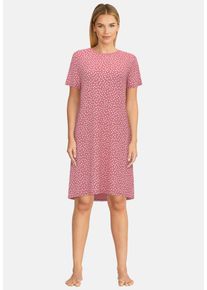 Götzburg GÖTZBURG Nachthemd GALWAY Ronde hals, gestippeld, korte mouw, katoen, vrouwelijk dames nachthemden maat 48 (4XL) rood