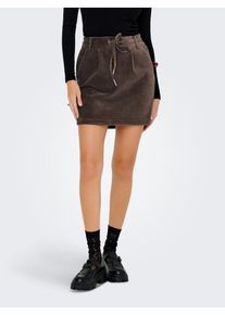 Only Cordrok ONLPOPTRASH CORDEROY SKIRT PNT dames rokken maat M (38) bruin