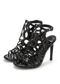 LASCANA Belle Affaire Highheel sandaaltjes Sandaal met uitsparingen, verleidelijke zomerschoen in lak-look, sandaal dames sandalen met hoge hak maat