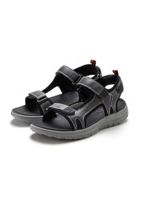 AUTHENTIC LE JOGGER Trekkingsandalen Zomerschoen Sandaal, vrijetijdsschoen, heren sandaal met klittenbandsluitingen VEGAN heren sandalen maat 45 zwart