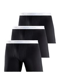 Copenhagen Studios Lange boxershort Boxershorts voor heren met langere pijpen en logo-tailleband (3 stuks) heren lange onderbroeken maat L zwart