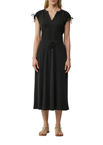 s.Oliver BLACK LABEL Midirok met elastische taille dames rokken tot op de knie maat 42 zwart