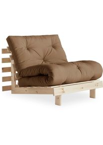 KARUP Slaapbank Daybed Roots Slaapbank – ??Gastenbed & Bank van FSC-Grenen bedden maat Katoenmix bruin
