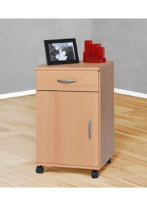 VOGL Möbelfabrik Kastje op wieltjes Barrie, Kantoorcontainer, verschillende uitvoeringen, met laden, hoogte 67 cm, made in germany (1 stuk)