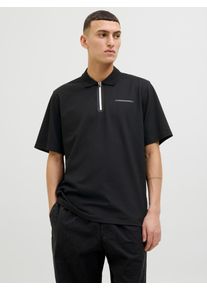 Jack & Jones Jack & Jones Poloshirt JCOFUSION PIQUE POLO SS SN heren poloshirts maat M zwart