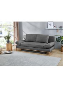 Jockenhöfer Jockenhöfer Gruppe Slaapbank Yann inclusief slaapfunctie, opbergvak/bedlade, verstelbare armleuningen grijs, slaapbanken, Breedte ligoppervlak: 138