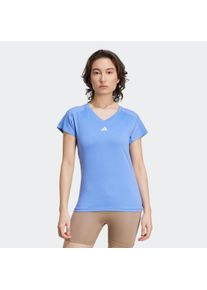 adidas Performance T-shirt AEROREADY TRAIN ESSENTIALS MINIMAL BRANDING V-NECK dames tops maat XL blauw