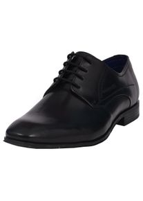 Bugatti Veterschoenen , blokhak, avondschoen, zakelijke schoen, feestdag schoen, logo-embossing heren veterschoenen maat 41 zwart