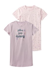 Buffalo Nachthemd Pyjama met bloemenprint (2-delig, Set van 2) meisjes nachthemden maat 122/128 paars