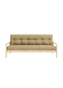 KARUP Slaapbank Knob met futonmatras, verschillende kleuren, fsc-gecertificeerd, dennenhout beige, slaapbanken, Breedte ligoppervlak: 130 cm, Lengte