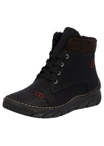 Rieker Winterlaarzen Veterboots, enkellaarsjes, casual boots met zachte schachtrand dames winterlaarsjes maat 37 zwart