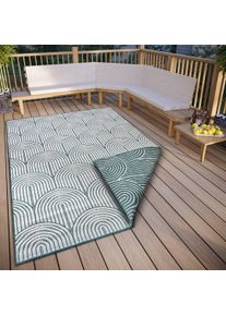 Hanse Home Outdoorkleed Pangli, omkeerbaar tapijt In- & outdoor, vloerkleed, weerbestendig, balkon, tuin, woonkamer, modern buitenkleden groen
