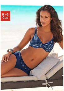 Lascana Beugelbikini met modieuze stippen dames bikini's maat B blauw