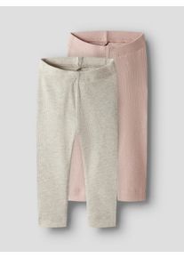name it Legging NBNKAB 2P LEGGING NOOS (2-delig) meisjes leggings maat 56 beige